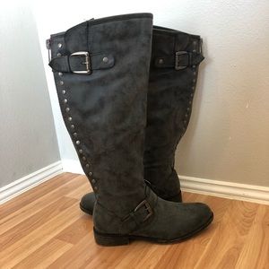 Journee Collection Women's Red Zipper Riding Boot